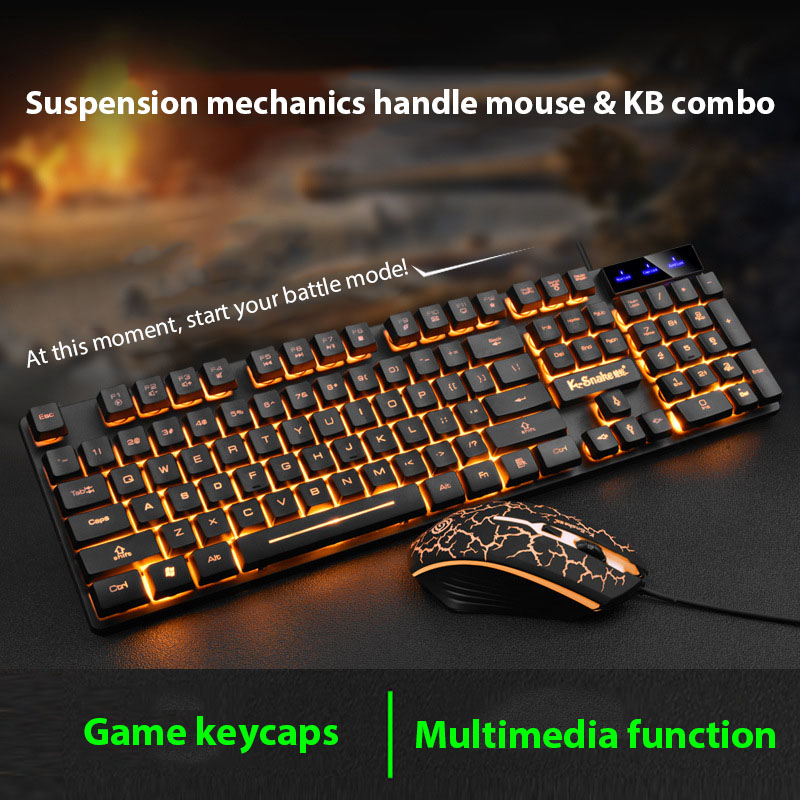 Retro Gaming Accessories - KM320 Keyboard And Mouse Set Waterproof
