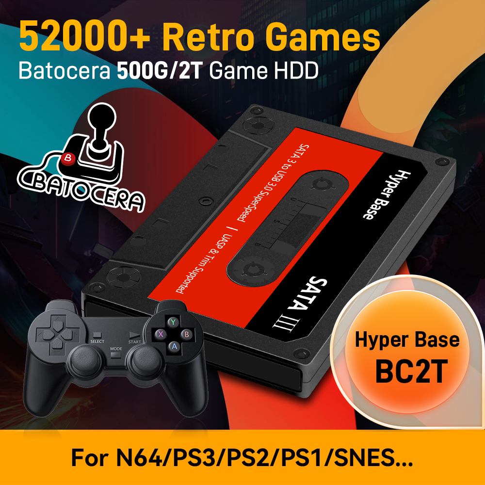 Retro Gaming Kiosk - Batocera 500G/2T Emulator Game Hard Drive