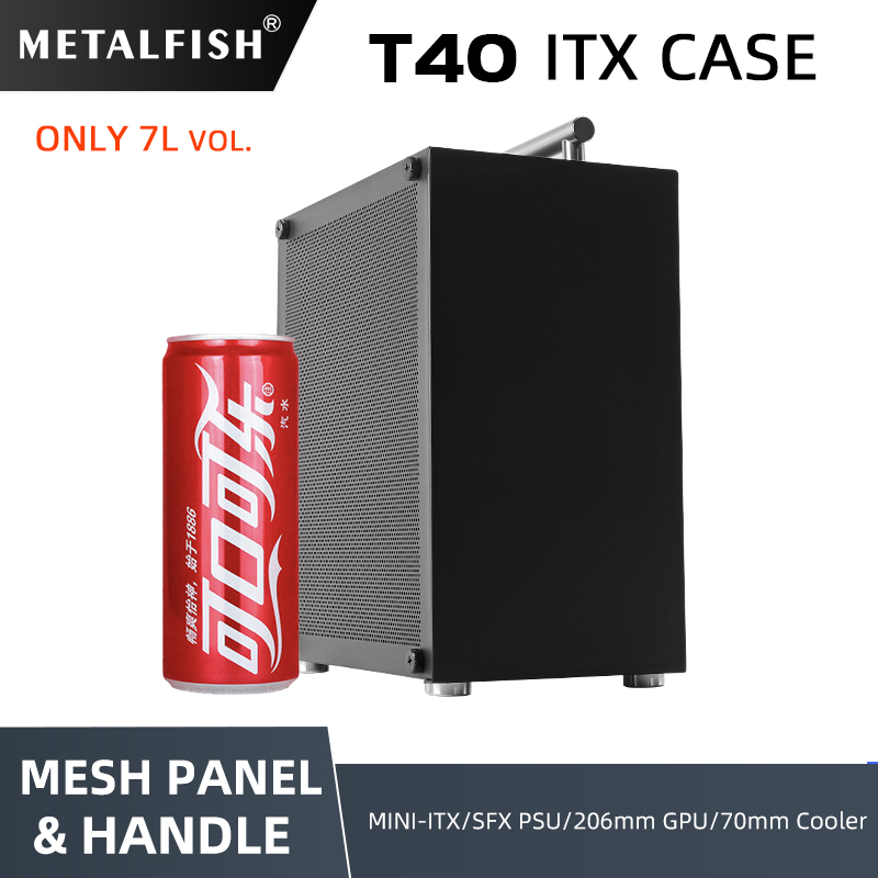 Retro Gaming Cabinet - METALFISH T40 Mini ITX Black Case