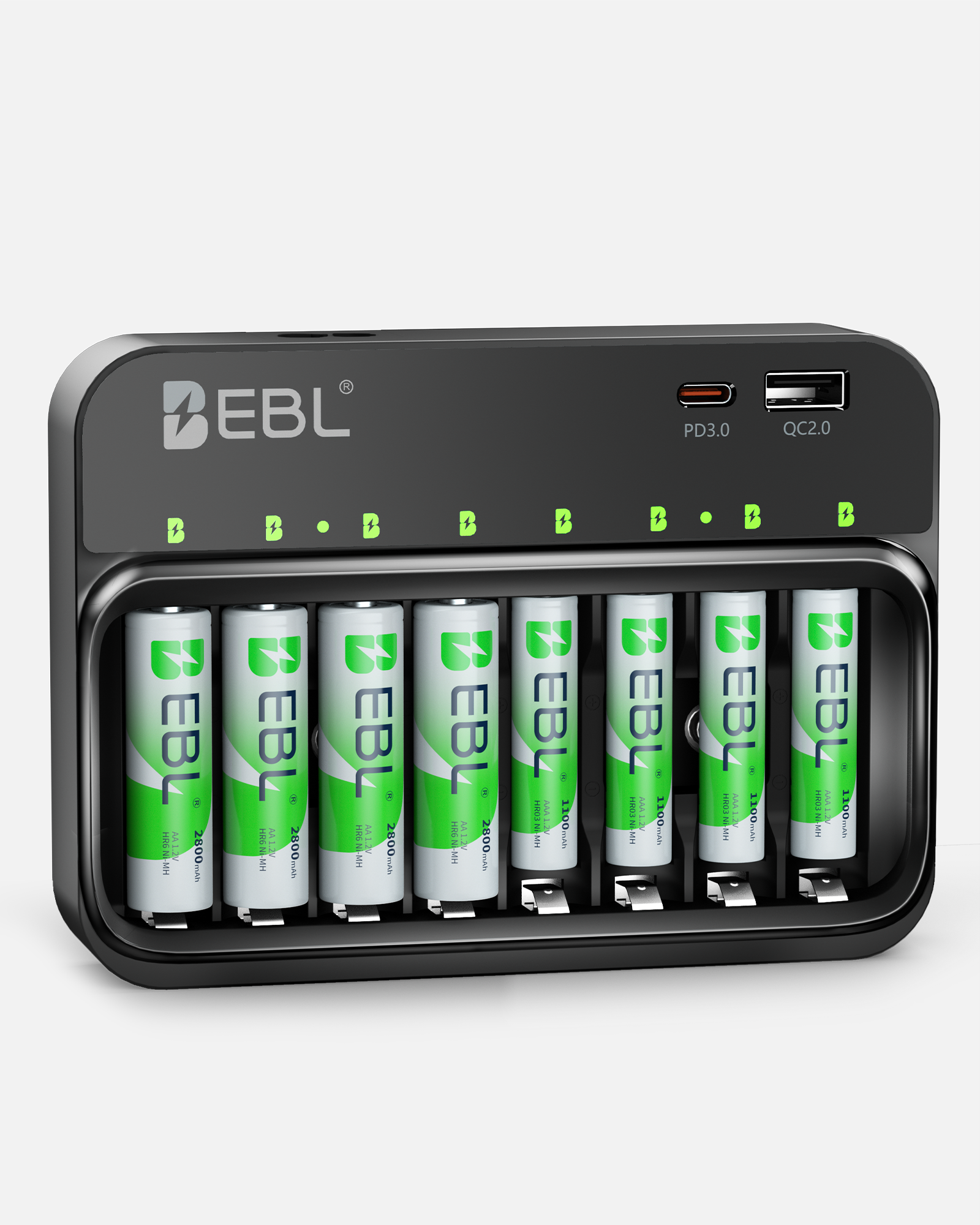 Rechargeable Battery Aa - EBL 8pcs (4* AAA 1100mah +