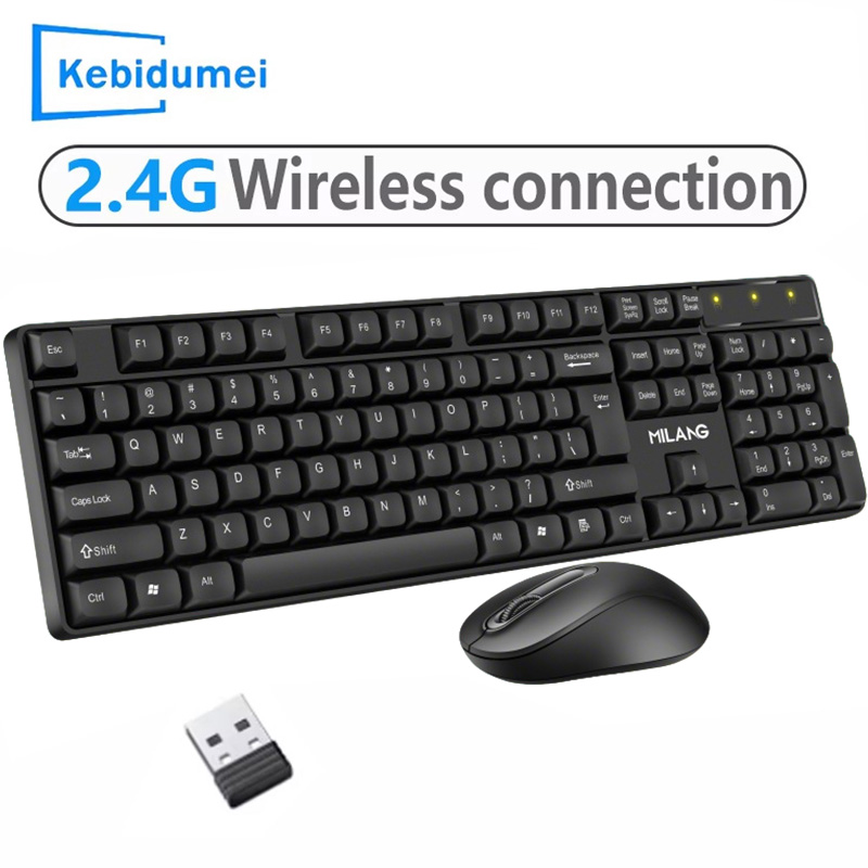 Retro Gaming Accessories - 2.4G Wireless Keyboard Mouse Set 104