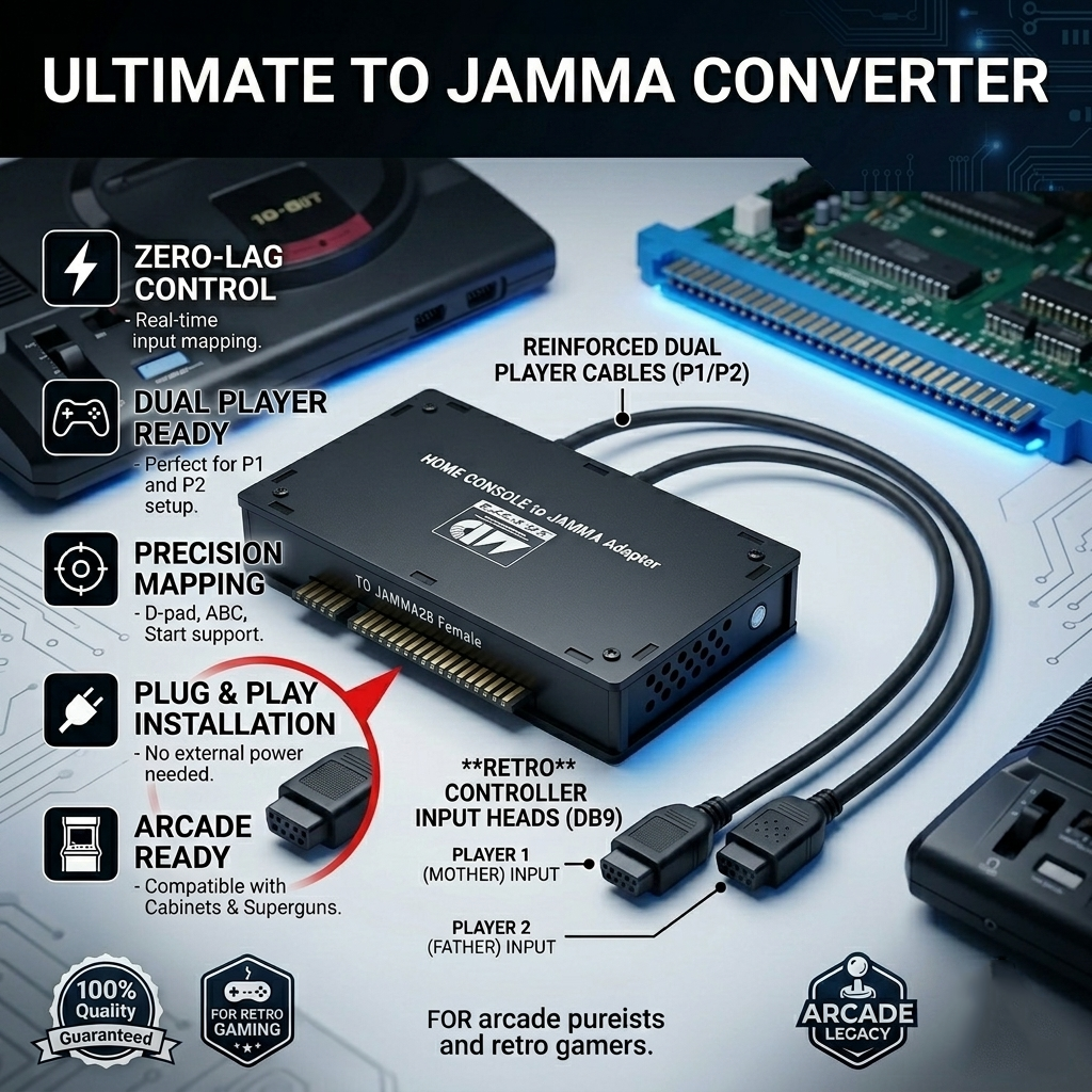 Retro Gaming Cabinet - Mega Drive Genesis MD to JAMMA