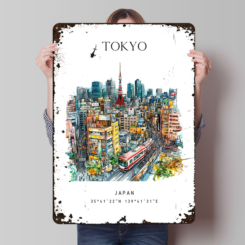 Tokyo Japan Travel Printed Pos - Retro Gaming Japan recensie en prijs