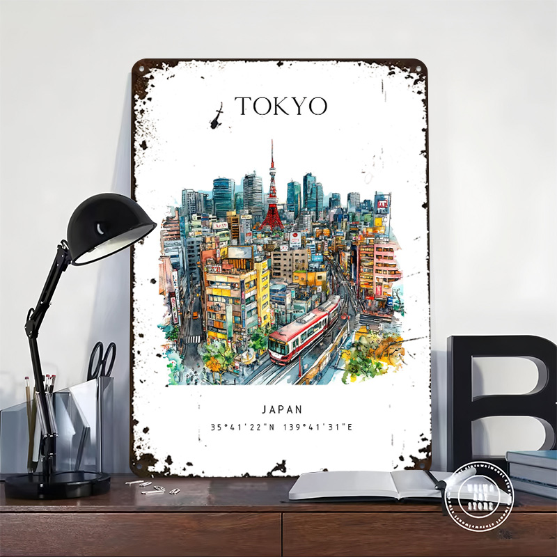 Tokyo Japan Travel Printed Pos - Retro Gaming Japan recensie en prijs