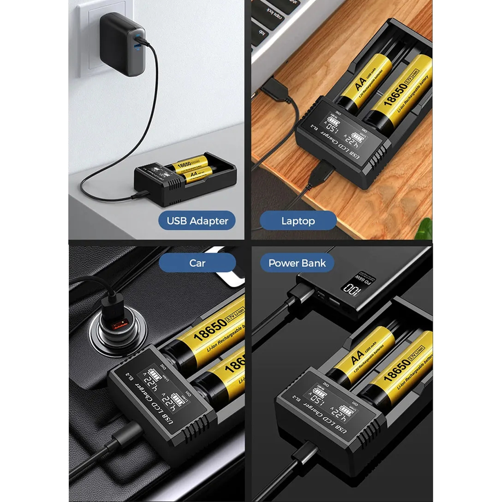 USB LCD Battery Smart Charger  - Rechargeable Battery Aa recensie en prijs