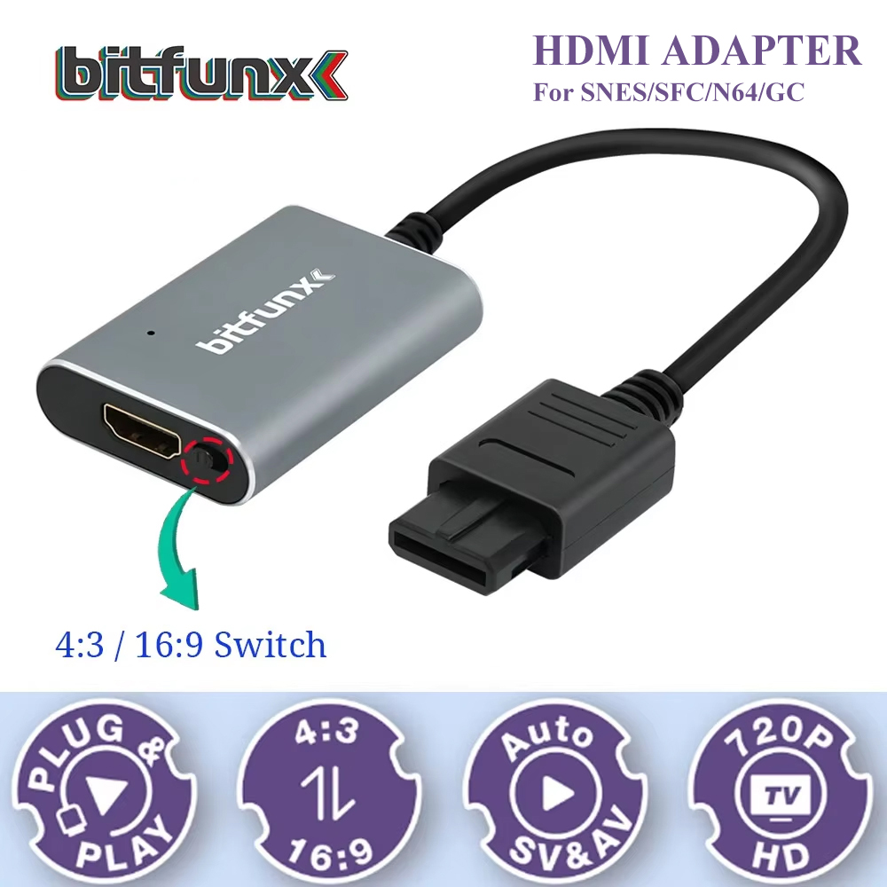 Bitfunx 720P Svideo / AV To HD - Retro Gaming Arcade Console recensie en prijs