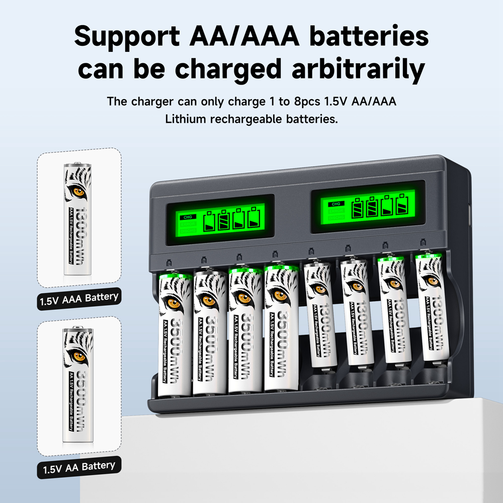 PALO 4-8 Slots 1.5V AA AAA Cha - Rechargeable Battery Aa recensie en prijs