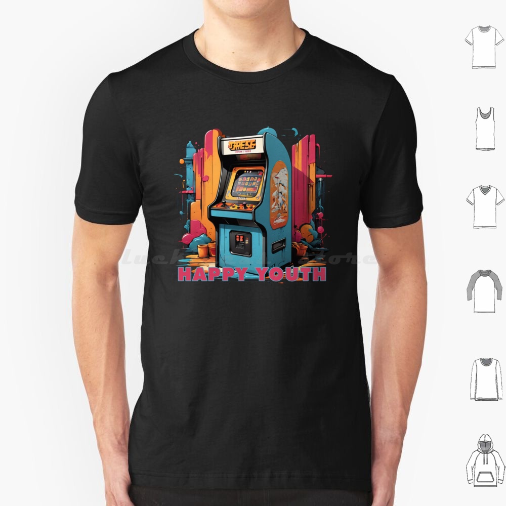 Happy Youth-Arcade T Shirt Men - Retro Gaming Videos recensie en prijs