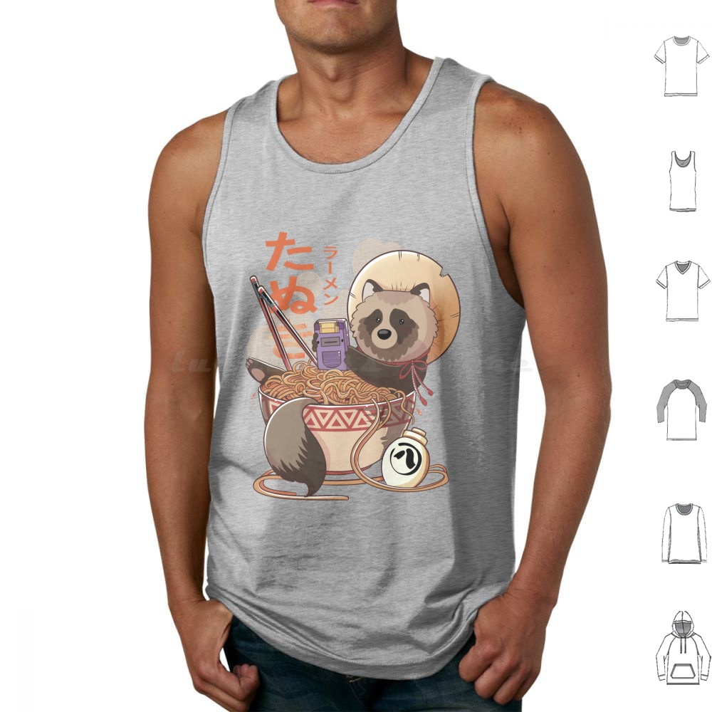 Tanuki Ramen Tank Tops Print C - Retro Gaming Japan recensie en prijs