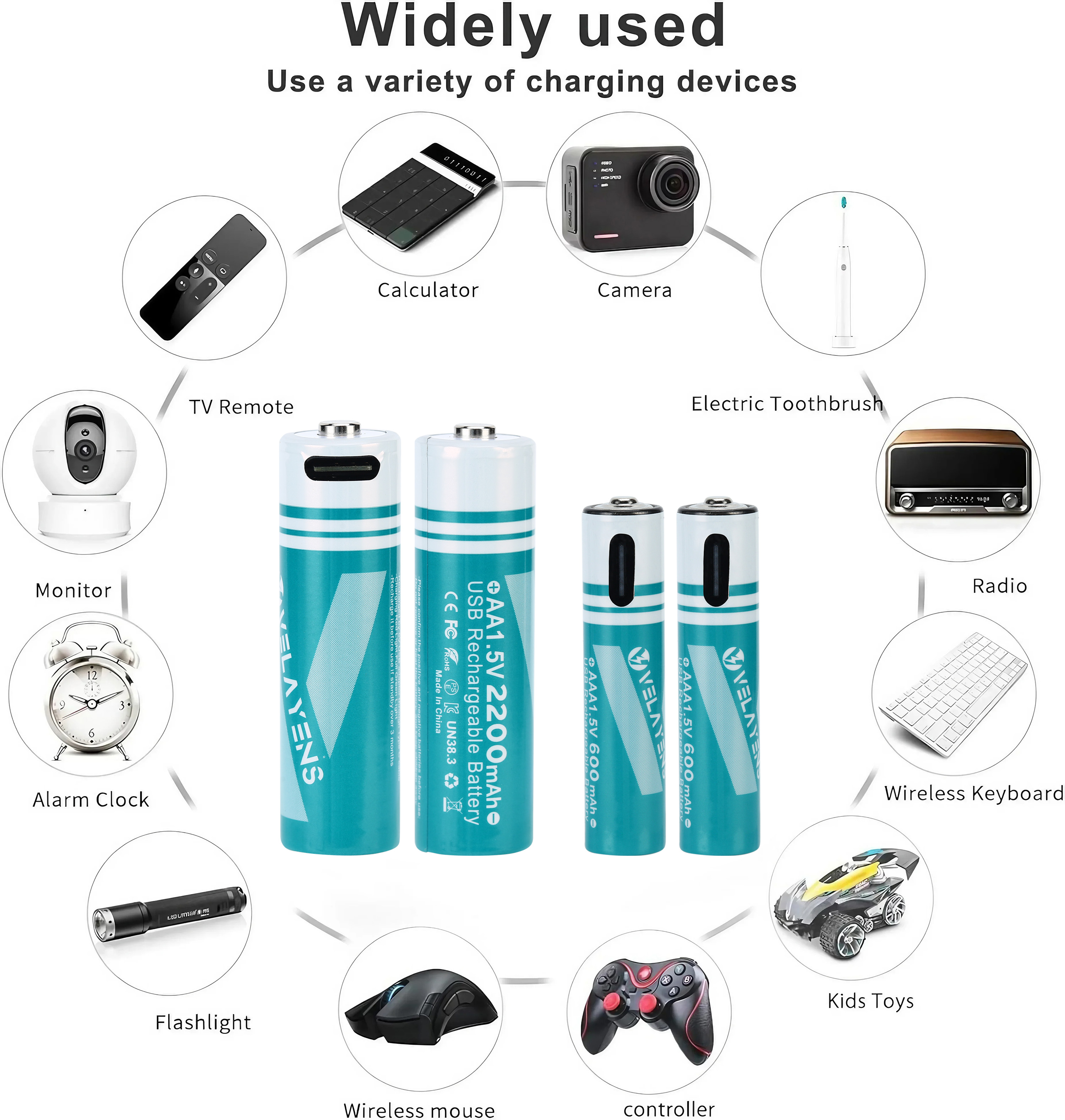 Velayens Rechargeable AA Batte - Rechargeable Battery Aa recensie en prijs