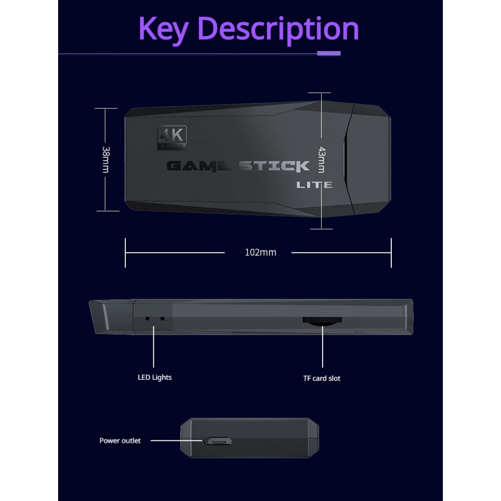 Portable 4K Retro Game Stick C - Retro Gaming Arcade Console recensie en prijs