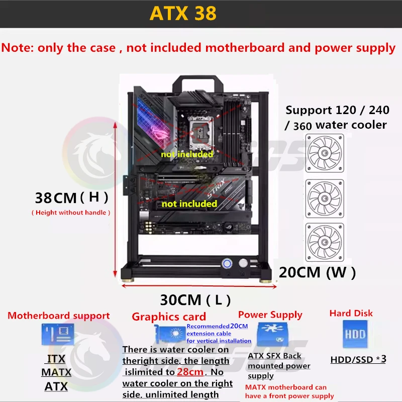 Computer Case Open Frame DIY G - Retro Gaming Cabinet recensie en prijs