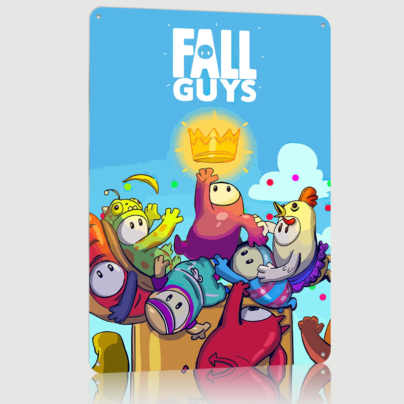 Fall Guys Metal Poster Customi - Retro Gaming Guy recensie en prijs