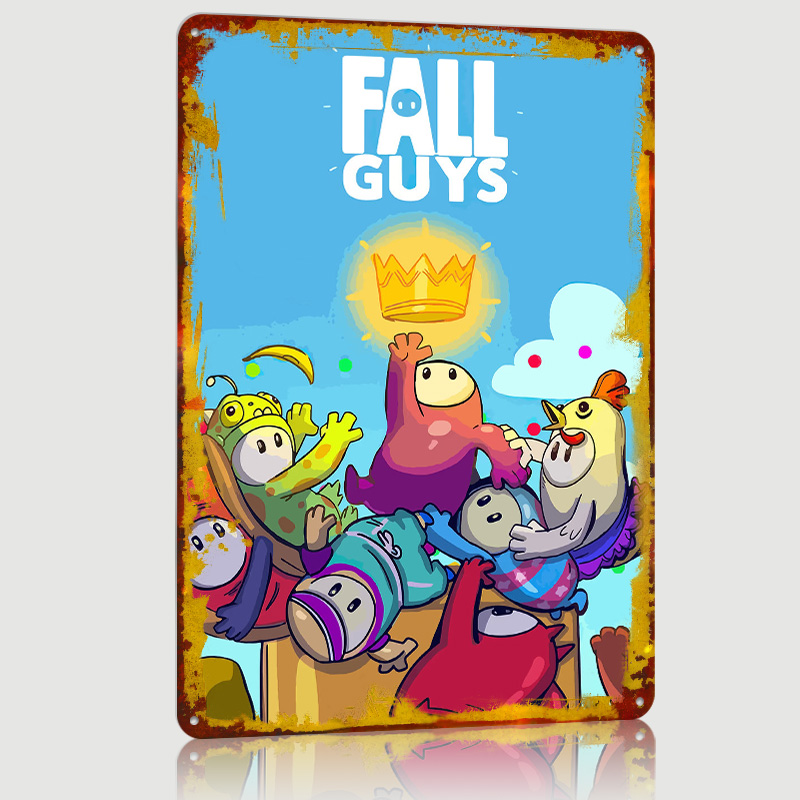 Fall Guys Metal Poster Customi - Retro Gaming Guy recensie en prijs