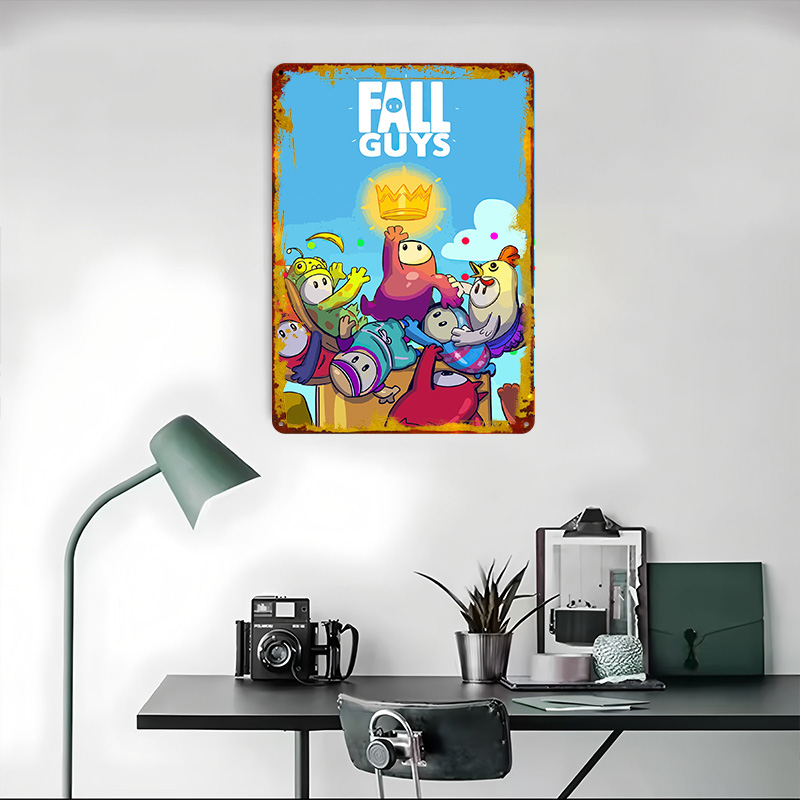 Fall Guys Metal Poster Customi - Retro Gaming Guy recensie en prijs