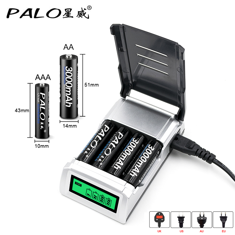 PALO 4 Slots Smart LCD Display - Rechargeable Battery Aa recensie en prijs