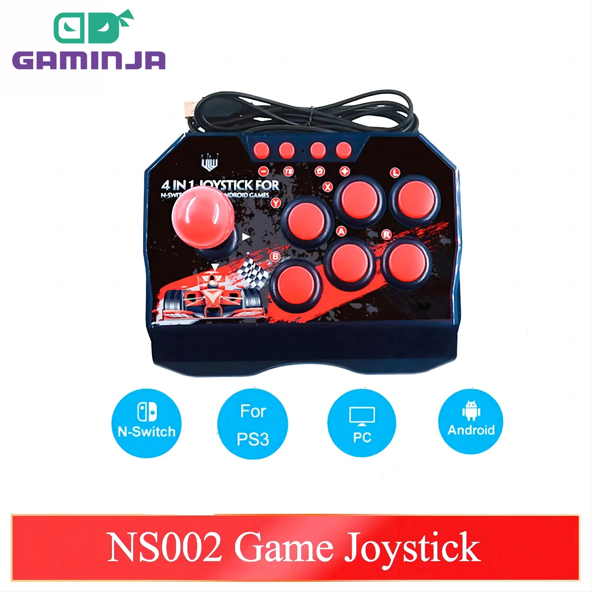 GAMINJA NS002 4 In 1 Retro Arc - Arcade Stick Joystick recensie en prijs