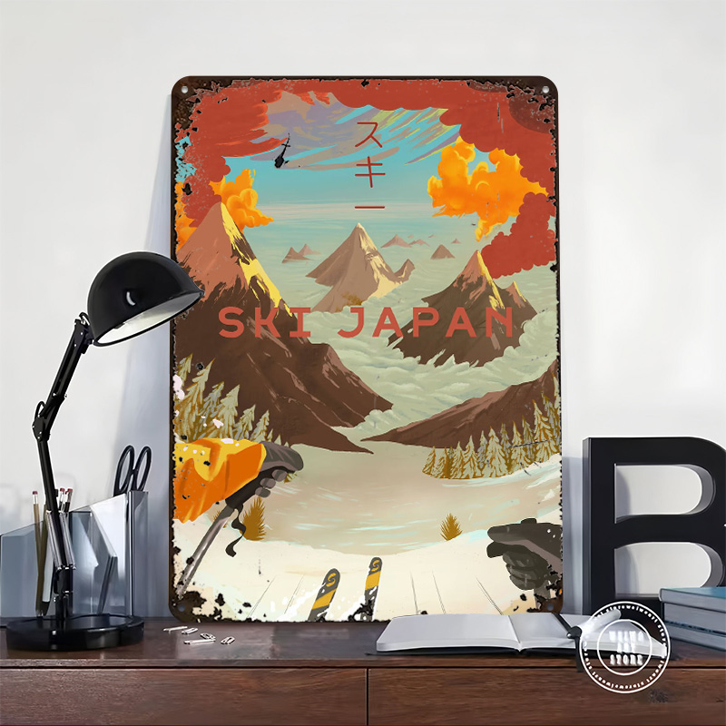 Ski Japan Printed Poster Custo - Retro Gaming Japan recensie en prijs