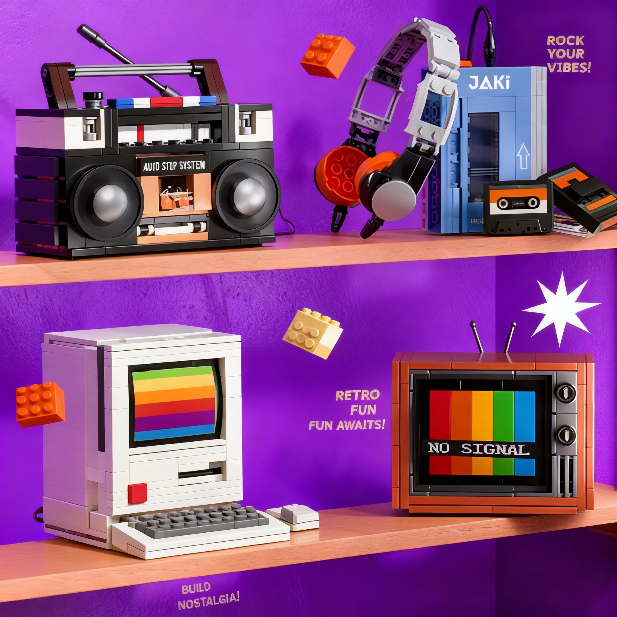 Retro DIY Building Blocks TV R - Retro Gaming Videos recensie en prijs