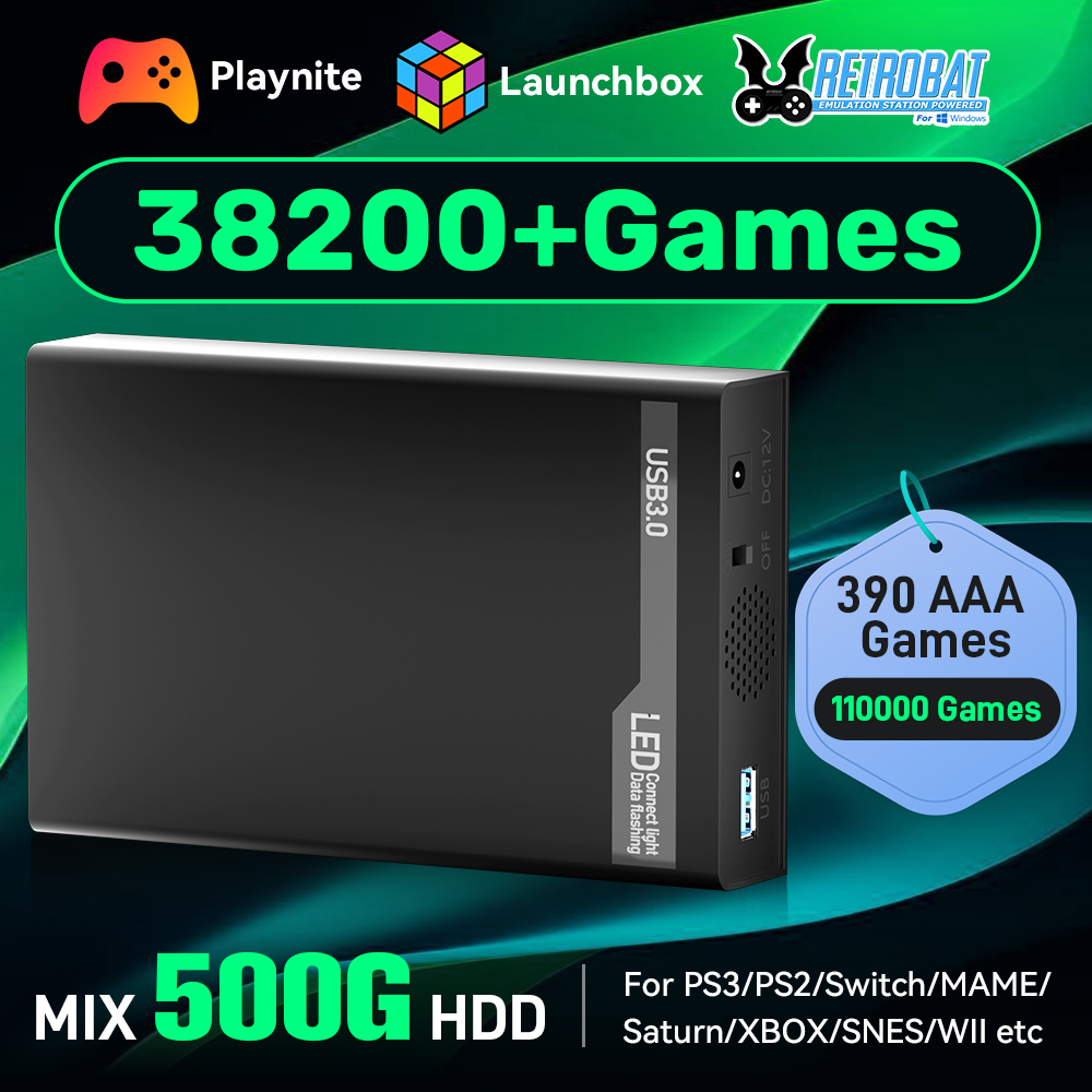 MIX500G Game Hard Drive With 3 - Retro Gaming Kiosk recensie en prijs
